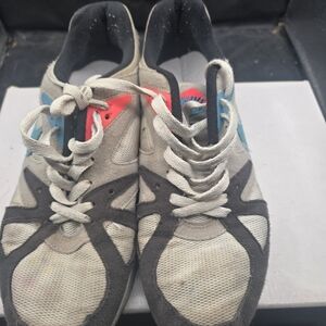 Nike Black and Cream Sneakers with Pink Interior